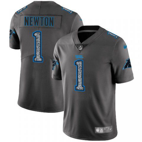 Men Carolina Panthers #1 Newton Nike Teams Gray Fashion Static Limited NFL Jerseys->new york jets->NFL Jersey